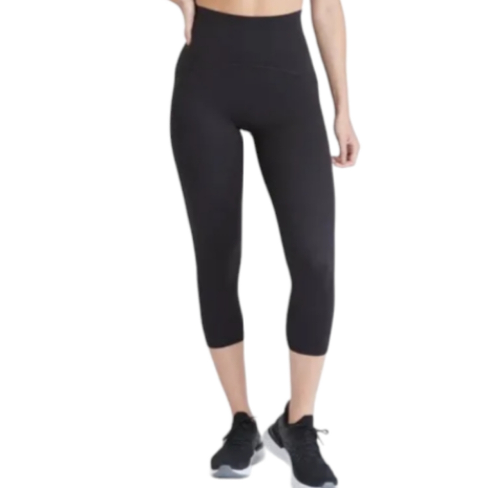 NWT Spanx High Waist Cropped Seamless Look At Me Now Leggings Black Plus Sz 1X - Picture 14 of 14